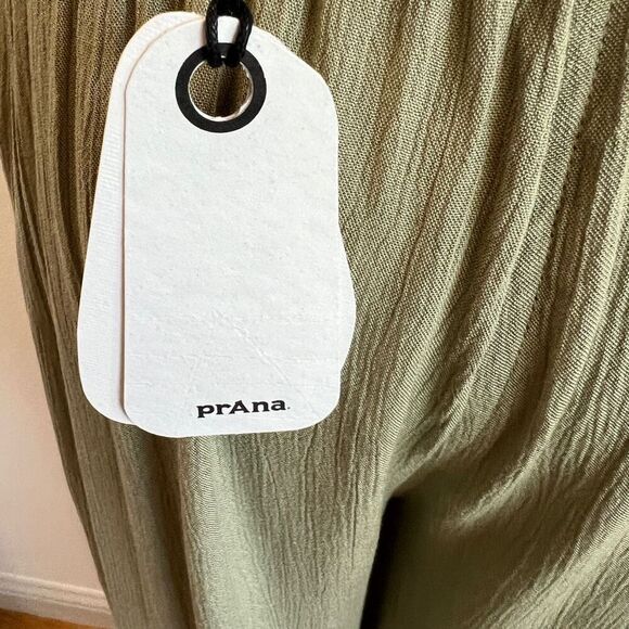 PrAna Fernie Wide Leg Jumpsuit Sweet Agave Green Size M NWT Lightweight - Picture 13 of 16
